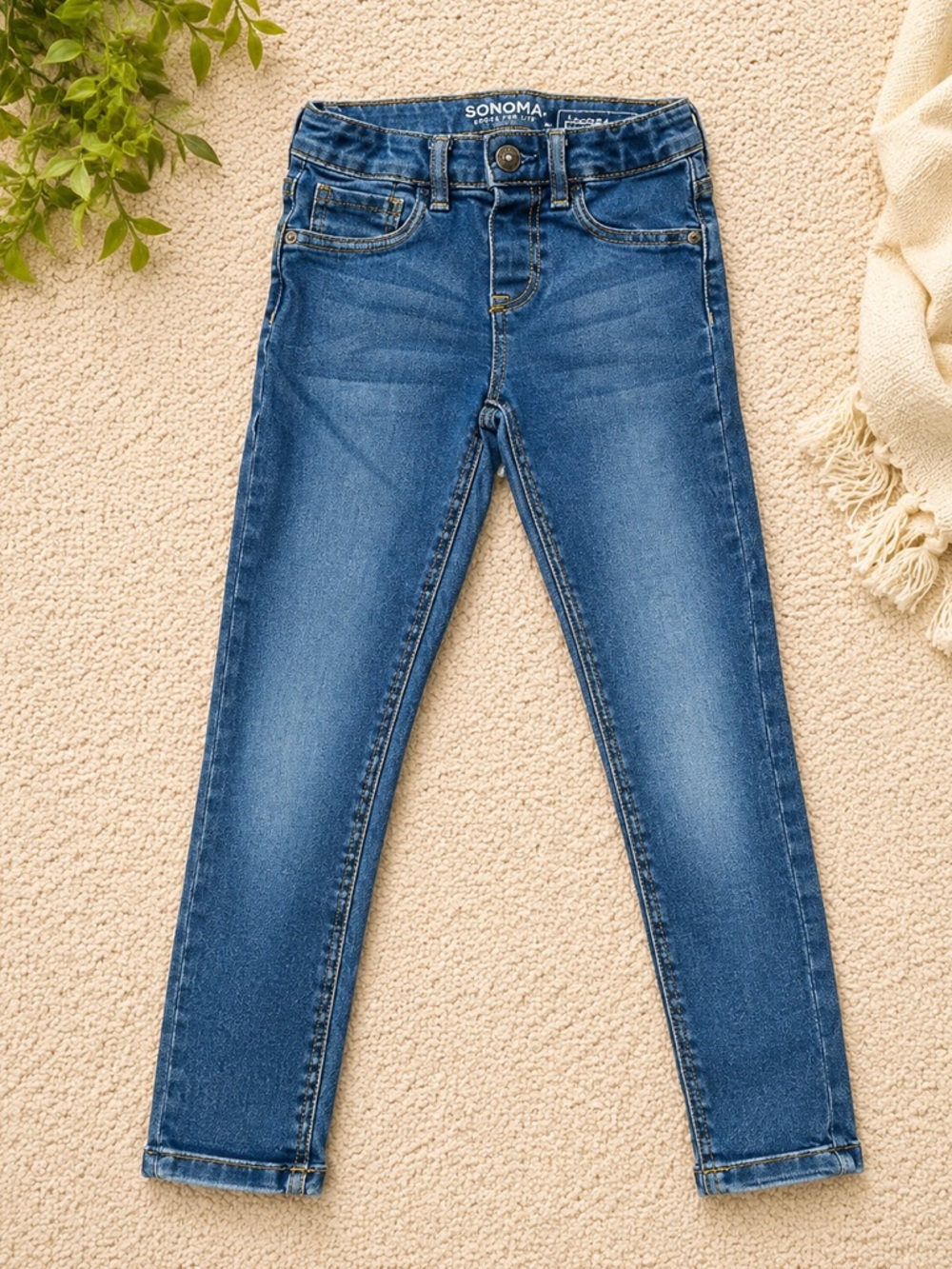 Sonoma Goods For Life Girls Jegging Jeans Size 6 Medium Wash Stretch Denim